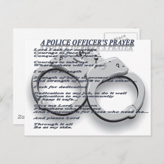 CARTE POSTALE PRIÈRE (Devant / Derrière)