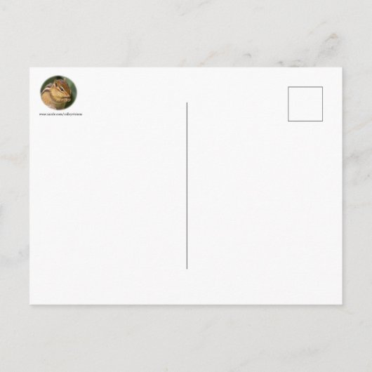 Carte Postale Prière Chipmunk (Dos)