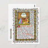 Carte Postale Prière Chrétienne Avec Nativité (Devant / Derrière)