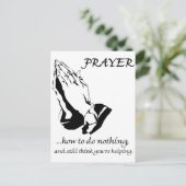 Carte Postale Prière comment ne faire rien (Debout devant)