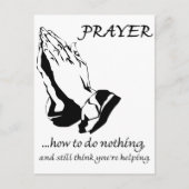 Carte Postale Prière comment ne faire rien (Devant)