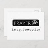 Carte Postale Prière Connexion sans risque WiFi Foi chrétienne (Devant / Derrière)