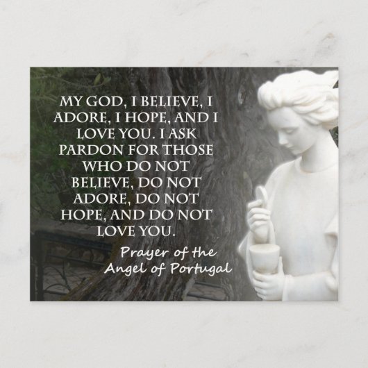 Carte Postale Prière de l'ange du Portugal. (Devant)