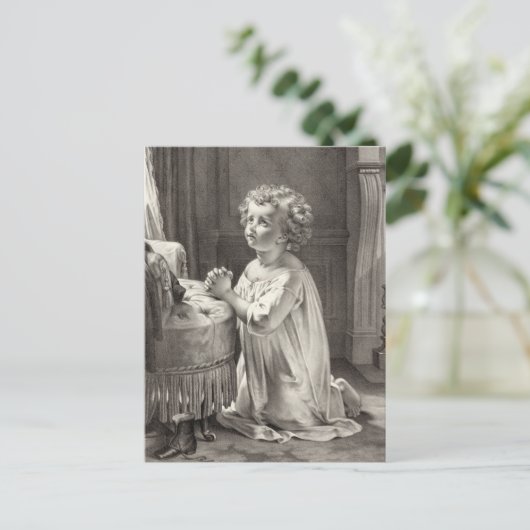 Carte postale "Prière de l'enfant" (Debout devant)
