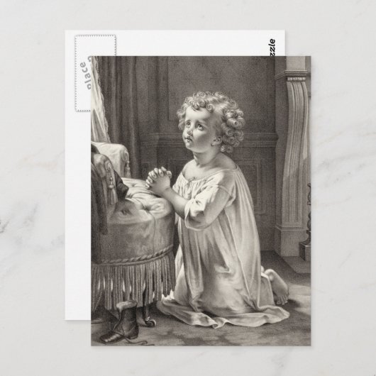 Carte postale "Prière de l'enfant" (Devant / Derrière)