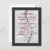 Carte Postale Prière de sérénité (Devant / Derrière)