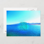 Carte Postale Prière de sérénité avec l'océan bleu et le ciel (Devant / Derrière)