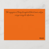 Carte Postale Prière de sérénité Croix sainte au coucher du sole (Dos)