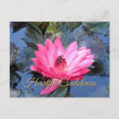 Carte Postale Prière de sérénité florale rouge bleu vert violet (Devant)