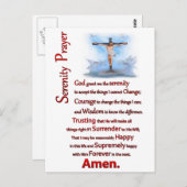 Carte Postale Prière de sérénité R.C (Devant / Derrière)