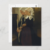 Carte Postale Prière de William Bouguereau- chez Sainte Anne (Devant / Derrière)