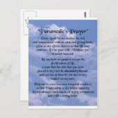 Carte Postale prière des ambulanciers (Devant / Derrière)