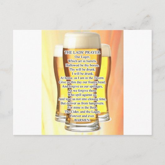 Carte Postale Prière des gars (Devant)