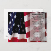 Carte Postale prière des pompiers imprimé noir (Devant / Derrière)