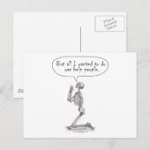 Carte Postale Prière des squelettes des étudiants en médecine (Devant / Derrière)