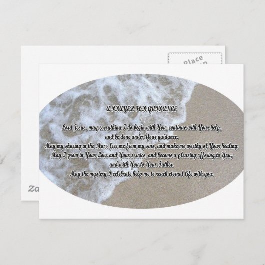 Carte Postale Prière d'orientation (Devant / Derrière)