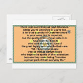 Carte Postale prière du drapeau cherokee (Devant / Derrière)