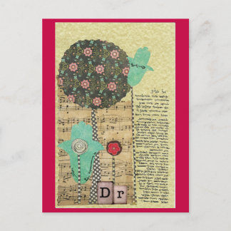 Carte Postale Prière du médecin pour les femmes, Art juif hébreu