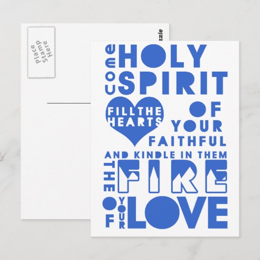 Carte Postale Prière du Saint-Esprit (Devant / Derrière)