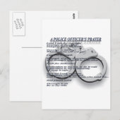 CARTE POSTALE PRIÈRE D'UN POLICIER (Devant / Derrière)