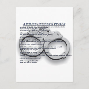 CARTE POSTALE PRIÈRE D'UN POLICIER