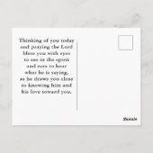 Carte Postale PRIÈRE GUERRIER prier mains Bible Croix chrétienne (Dos)