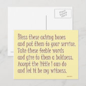 Carte Postale Prière humoristique (Devant / Derrière)