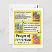 Carte Postale Prière Juive De Protection Ville De Jérusalem (Devant / Derrière)