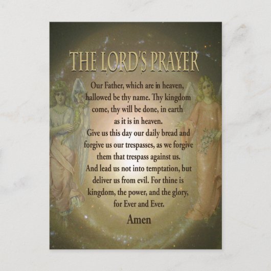 Carte Postale Prière - La Prière du Seigneur (Devant)
