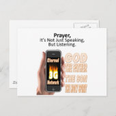 Carte Postale Prière : Pas seulement parler, mais écouter (Devant / Derrière)