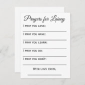 Carte Postale Prière pour bébé (Devant / Derrière)