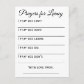 Carte Postale Prière pour bébé (Devant)