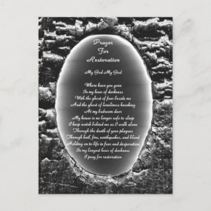 Carte Postale Prière pour la restauration