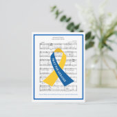 Carte Postale Prière pour l'Ukraine Partition Hymne (Debout devant)