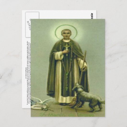 Carte Postale Prière Saint Martin (Devant / Derrière)
