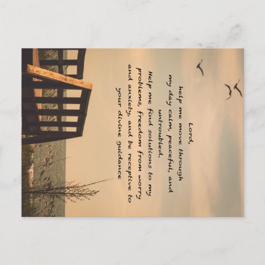 Carte Postale Prière Serenity Peace Guidance Sunny Seascape (Devant)