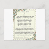 Carte Postale prière simple=st. francis=pape francis=florentine (Devant)