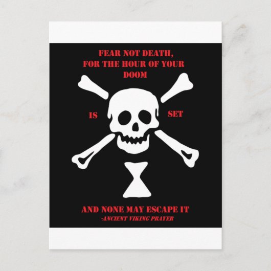 Carte Postale Prière Viking Ancienne...Peur Pas La Mort (Devant)