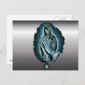 Carte Postale Prière violette Vierge Marie (Devant / Derrière)