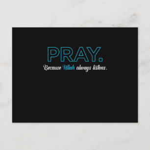 Carte Postale Priez Allah Écoute Toujours Musulman Islam Namaz C