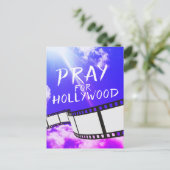 Carte Postale Priez pour Hollywood en violet céleste (Debout devant)