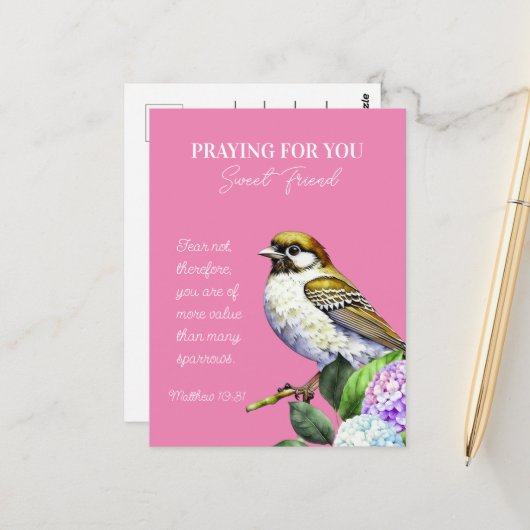 Carte Postale Priez Pour Vous Mon Ami Doux (Devant/Arrière en situation)