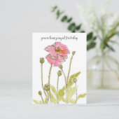 Carte Postale Priez Pour Vous Religieux Poppies Roses Fleurs (Debout devant)