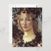 Carte Postale Primavera (détail - Flora, déesse du printemps) (Devant / Derrière)