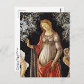Carte Postale Primavera, détails de Vénus par Sandro Botticelli (Devant / Derrière)