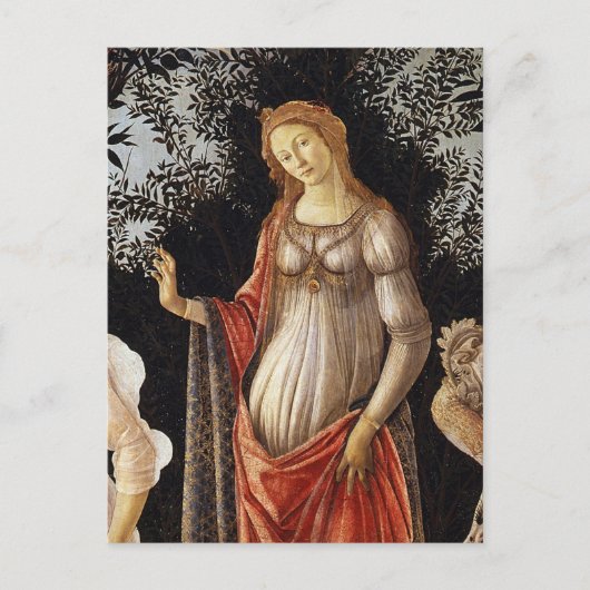 Carte Postale Primavera, détails de Vénus par Sandro Botticelli (Devant)
