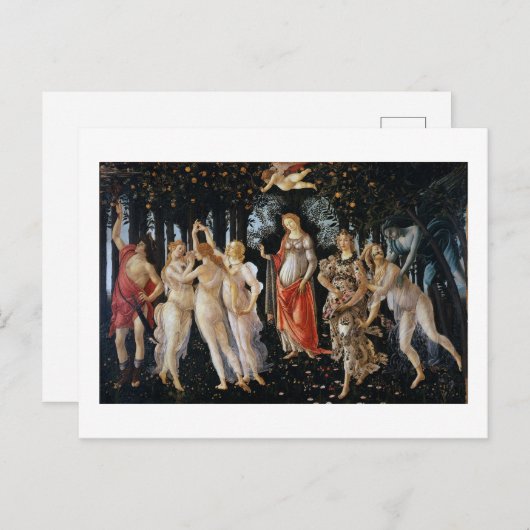 Carte Postale Primavera, Sandro Botticelli, 1482 (Devant / Derrière)