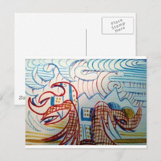 Carte Postale Primitif futur (Devant / Derrière)