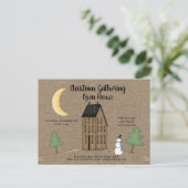 Carte postale Primitive Country Open House Holiday (Debout devant)