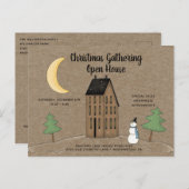 Carte postale Primitive Country Open House Holiday (Devant / Derrière)